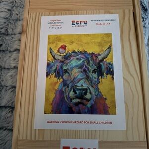 Puzzles!!! 2 Classy and Fun Puzzles. 1-Ecru Bull Puzzle    2- Jiggy “Narwhals”